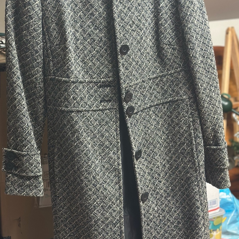 New York & Company Black and White Textured Jacket